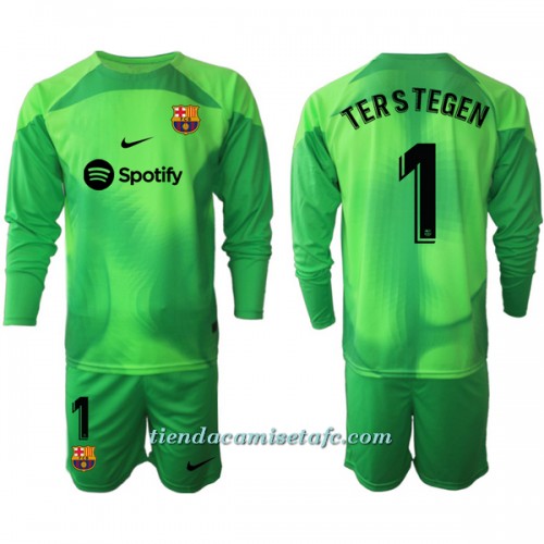 Equipacion Barcelona Ter Stegen Conjunto Camiseta+Pantalu00f3n