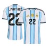 Camiseta de fútbol Argentina Lautaro Martinez 22 Primera Equipación Mundial 2026 - Hombre
