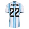 Camiseta de fútbol Argentina Lautaro Martinez 22 Primera Equipación Mundial 2026 - Hombre