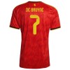 Camiseta de fútbol Bélgica De Bruyne 7 Primera Equipación Mundial 2026 - Hombre