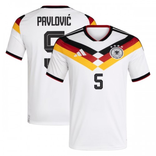Camiseta de fútbol Alemania Pavlovic 5 Primera Equipación Mundial 2026 - Hombre Camiseta de fútbol Alemania Pavlovic 5 Primera Equipación Mundial 2026 - Hombre