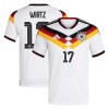 Camiseta de fútbol Alemania Wirtz 17 Primera Equipación Mundial 2026 - Hombre