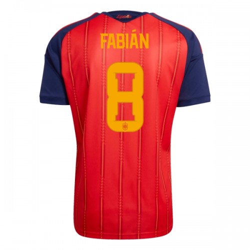 Camiseta de fútbol España Fabian 8 Primera Equipación Mundial 2026 - Hombre Camiseta de fútbol España Fabian 8 Primera Equipación Mundial 2026 - Hombre