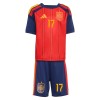 Conjunto España Williams JR 17 Primera Equipación Mundial 2026 - Niño