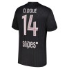 Camiseta de fútbol Paris Saint-Germain D. Doue 14 Cuarta Equipación Jordan 2025-26 - Hombre