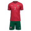 Conjunto Portugal Ronaldo 7 Primera Equipación Mundial 2026 - Niño
