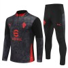 Sudadera De Entrenamiento AC Milan Cremallera De Cuarto 2025-26 Negra - Hombre