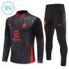 Sudadera De Entrenamiento AC Milan Cremallera De Cuarto 2025-26 Negra - Niño