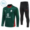 Sudadera De Entrenamiento AC Milan Cremallera De Cuarto 2025-26 Verde - Niño