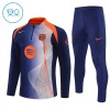 Sudadera De Entrenamiento FC Barcelona Cremallera De Cuarto 2025-26 Azul - Niño