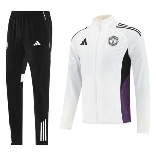 Chaqueta De Entrenamiento Trajes Manchester United 2025-26 Blanca - Hombre Chaqueta De Entrenamiento Trajes Manchester United 2025-26 Blanca - Hombre