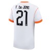 Conjunto Países Bajos Frenkie de Jong 21 Segunda Equipación Mundial 2026 - Niño