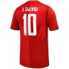 Camiseta de fútbol Canadá J. David 10 Primera Equipación Mundial 2026 - Hombre