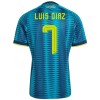 Camiseta de fútbol Colombia Luis Diaz 7 Segunda Equipación Mundial 2026 - Hombre