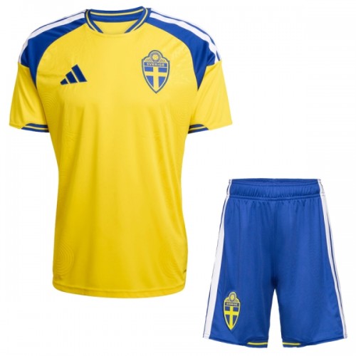 Conjunto Suecia Primera Equipación Mundial 2026 - Niño Conjunto Suecia Primera Equipación Mundial 2026 - Niño