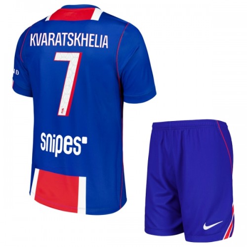 Conjunto Paris Saint-Germain Kvaratskhelia 7 Primera Equipación 2026-27 - Niño Conjunto Paris Saint-Germain Kvaratskhelia 7 Primera Equipación 2026-27 - Niño