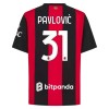 Camiseta de fútbol AC Milan Pavlovic 31 Primera Equipación 2026-27 - Hombre