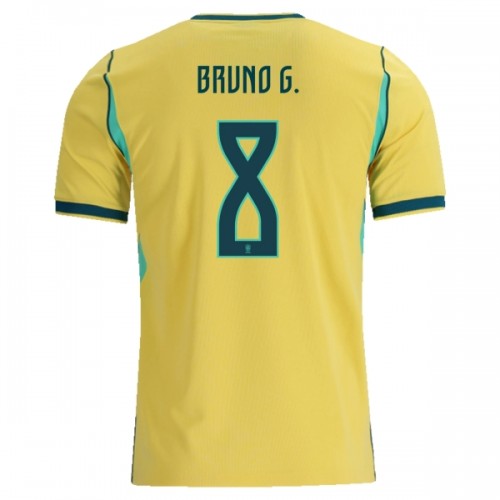 Camiseta de fútbol Brasil Bruno Guimaraes 8 Primera Equipación Mundial 2026 - Hombre Camiseta de fútbol Brasil Bruno Guimaraes 8 Primera Equipación Mundial 2026 - Hombre