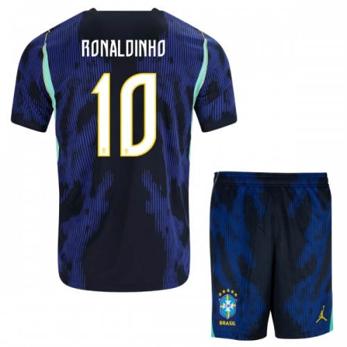 Conjunto Brasil Ronaldinho 10 Segunda Equipación Mundial 2026 - Niño Conjunto Brasil Ronaldinho 10 Segunda Equipación Mundial 2026 - Niño