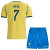 Conjunto Brasil Vini JR. 7 Primera Equipación Mundial 2026 - Niño Conjunto Brasil Vini JR. 7 Primera Equipación Mundial 2026 - Niño