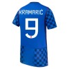 Camiseta de fútbol Croacia Kramaric 9 Segunda Equipación Mundial 2026 - Hombre