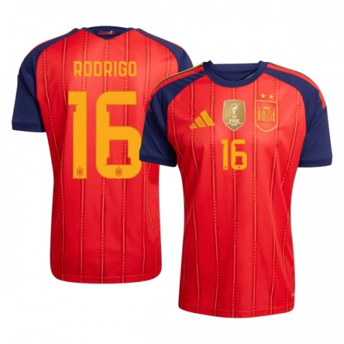 Camiseta de fútbol España 2 Stars Rodrigo 16 Primera Equipación Mundial 2026 - Hombre Camiseta de fútbol España 2 Stars Rodrigo 16 Primera Equipación Mundial 2026 - Hombre