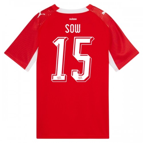 Camiseta de fútbol Suiza Djibril Sow 15 Primera Equipación Mundial 2026 - Hombre Camiseta de fútbol Suiza Djibril Sow 15 Primera Equipación Mundial 2026 - Hombre