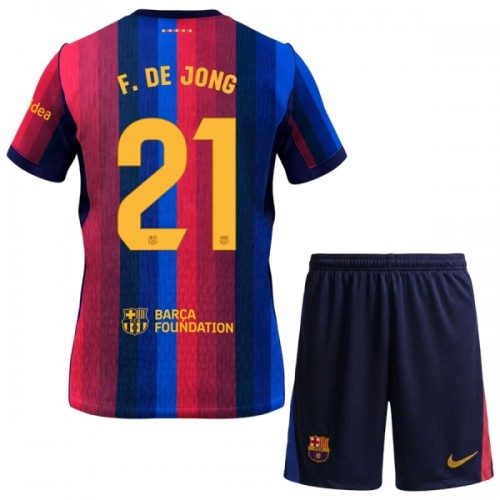 Conjunto FC Barcelona Frenkie de Jong 21 Primera Equipación 2026-27 - Niño Conjunto FC Barcelona Frenkie de Jong 21 Primera Equipación 2026-27 - Niño
