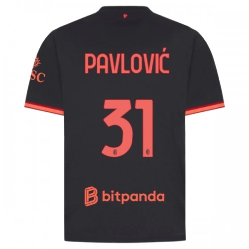 Camiseta de fútbol AC Milan Pavlovic 31 Tercera Equipación 2026-27 - Hombre Camiseta de fútbol AC Milan Pavlovic 31 Tercera Equipación 2026-27 - Hombre