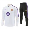 Sudadera De Entrenamiento Barcelona Cremallera De Cuarto 2026-27 Blanca - Hombre