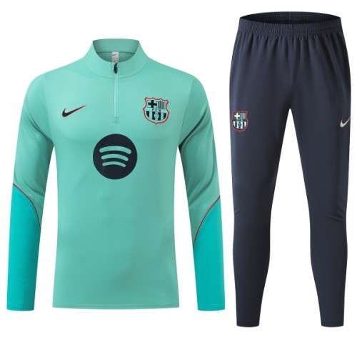 Sudadera De Entrenamiento Barcelona Cremallera De Cuarto 2026-27 Verde - Hombre Sudadera De Entrenamiento Barcelona Cremallera De Cuarto 2026-27 Verde - Hombre