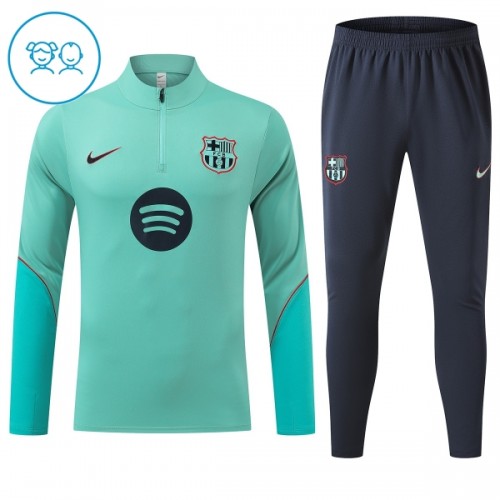 Sudadera De Entrenamiento Barcelona Cremallera De Cuarto 2026-27 Verde - Niño Sudadera De Entrenamiento Barcelona Cremallera De Cuarto 2026-27 Verde - Niño