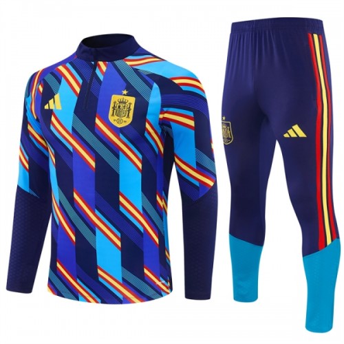 Sudadera De Entrenamiento España Cremallera De Cuarto 2026-27 Azul - Hombre Sudadera De Entrenamiento España Cremallera De Cuarto 2026-27 Azul - Hombre