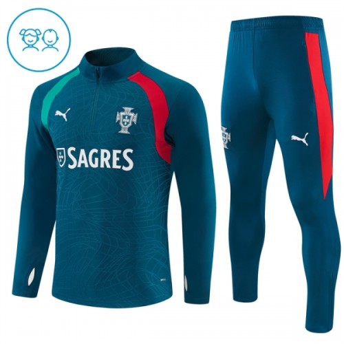 Sudadera De Entrenamiento Portugal Cremallera De Cuarto 2026-27 Azul - Niño Sudadera De Entrenamiento Portugal Cremallera De Cuarto 2026-27 Azul - Niño