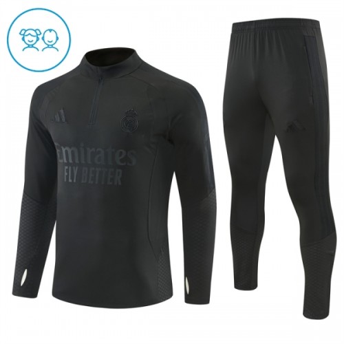 Sudadera De Entrenamiento Real Madrid Cremallera De Cuarto 2026-27 Negra - Niño Sudadera De Entrenamiento Real Madrid Cremallera De Cuarto 2026-27 Negra - Niño