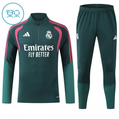 Sudadera De Entrenamiento Real Madrid Cremallera De Cuarto 2026-27 Verde - Niño Sudadera De Entrenamiento Real Madrid Cremallera De Cuarto 2026-27 Verde - Niño